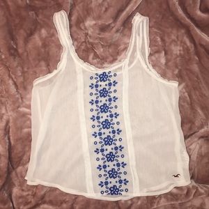 Embroidered Hollister Crop Top